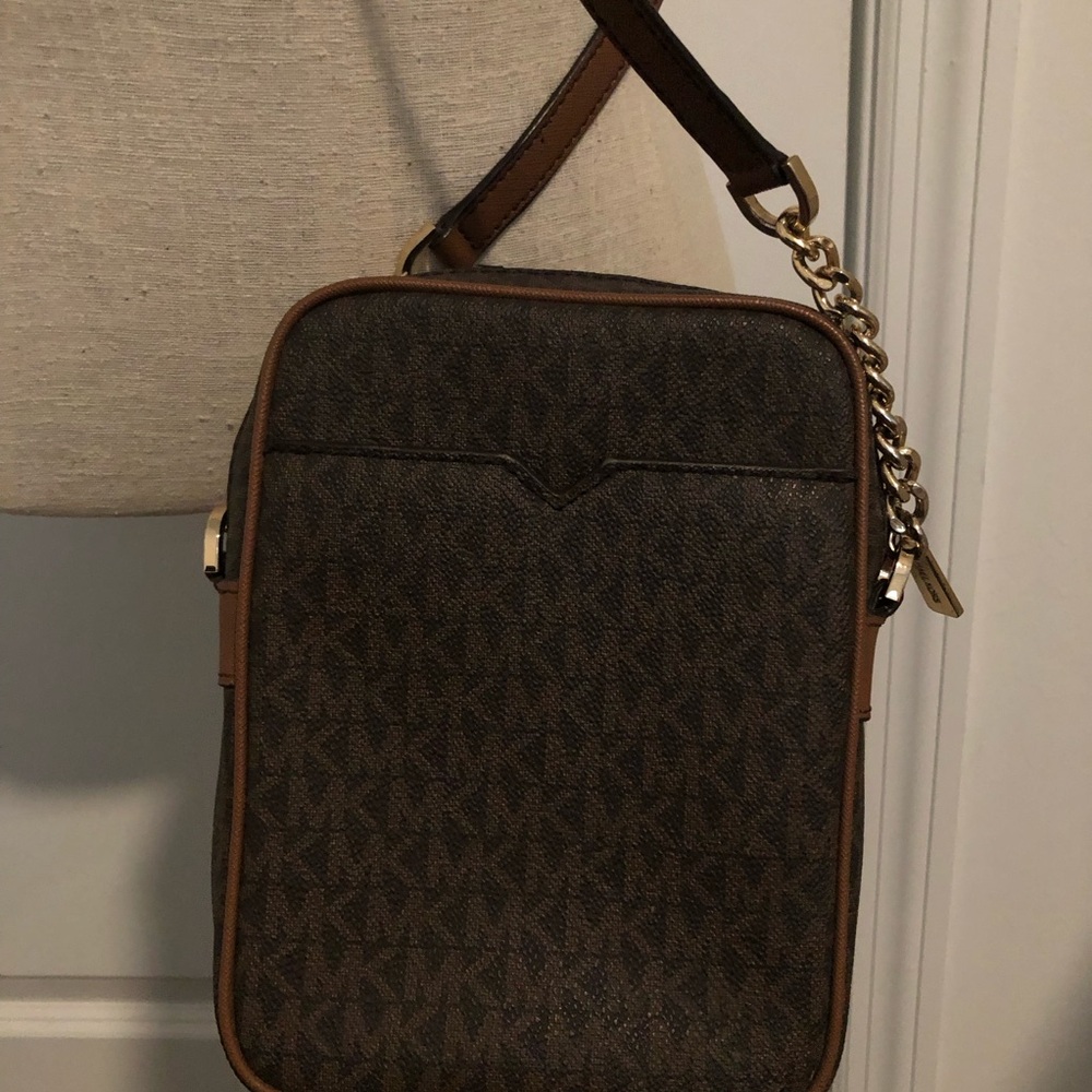 Michael Kors Jet Set Travel Brown Signature LogoCrossbody Bag - Picture 4 of 6